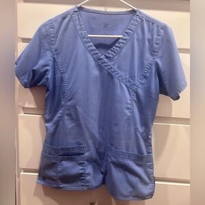 Women's Maevn V-Neck Ciel Blue Scrub Top